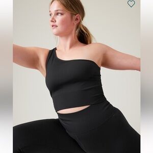 NWT Athleta Aurora Seamless One Sided Tank - Black